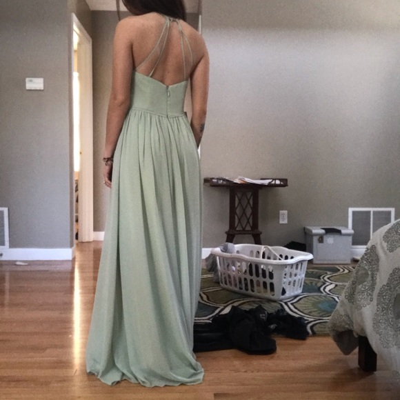 Azazie Kailyn Dress Dusty Sage - Picture 5 of 5